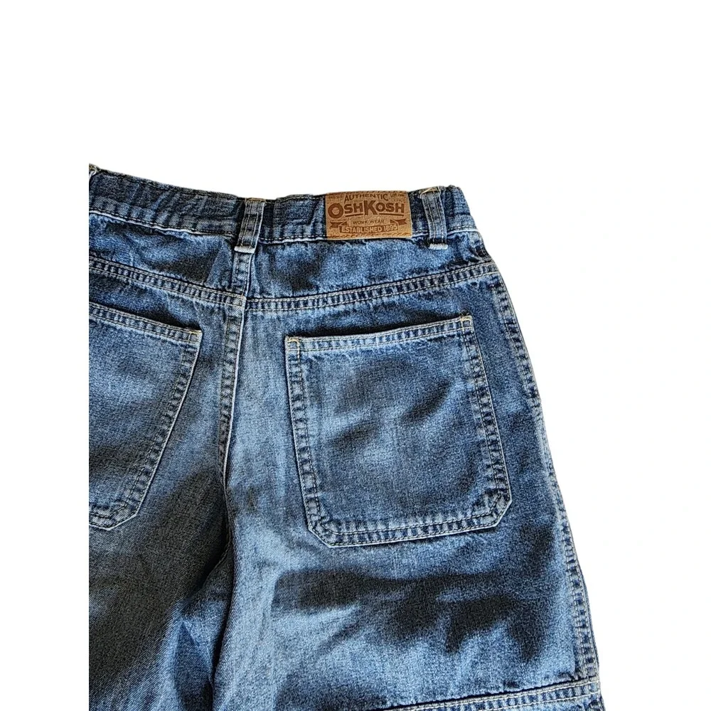 OshKosh Denim‎ Jean Shorts Adustable Elastic Waist Boy's Size 7X